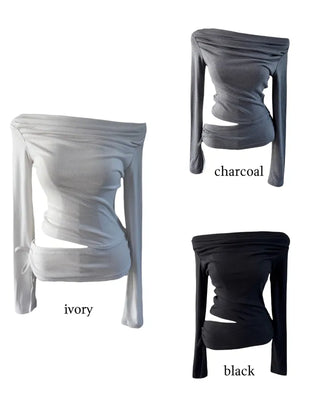 Belle Drape Wrap Slit T