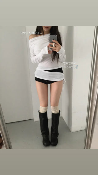 Belle Drape Wrap Slit T