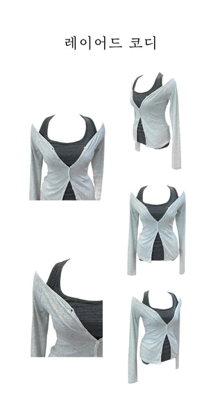 Slien long sleeve cardigan