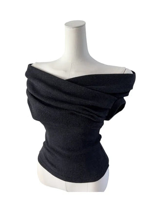 Hiran Drape Wrap Sleeveless Knit T