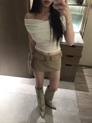 Hiran Drape Wrap Sleeveless Knit T