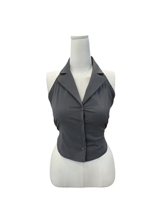 Loro backless sleeveless blouse