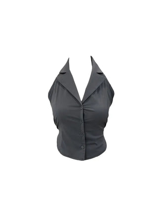 Loro backless sleeveless blouse
