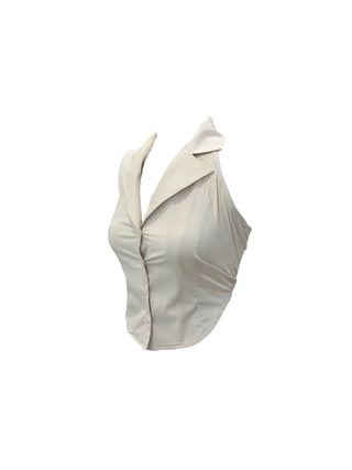 Loro backless sleeveless blouse