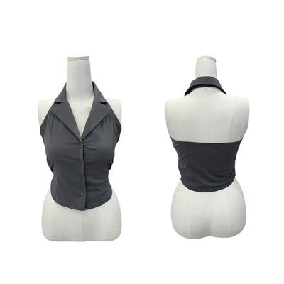 Loro backless sleeveless blouse