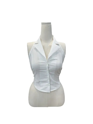 Loro backless sleeveless blouse