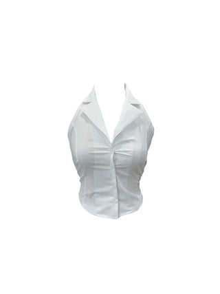 Loro backless sleeveless blouse
