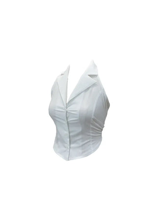 Loro backless sleeveless blouse