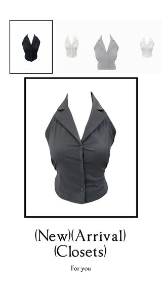Loro backless sleeveless blouse