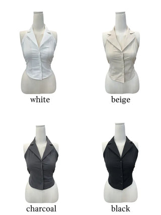 Loro backless sleeveless blouse
