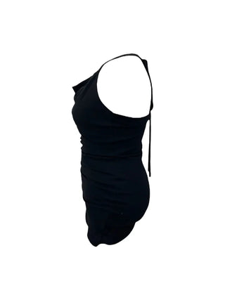 Verdi halterneck drape shirring sleeveless