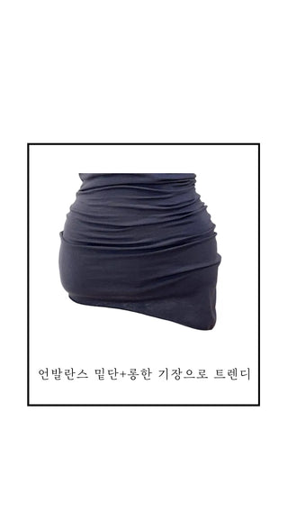 Verdi halterneck drape shirring sleeveless