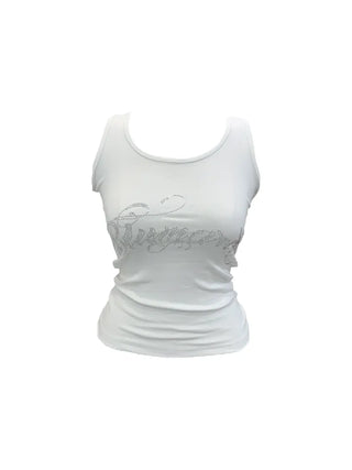Marie y2k cubic lettering slim sleeveless