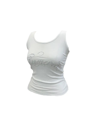 Marie y2k cubic lettering slim sleeveless