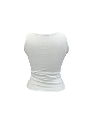 Marie y2k cubic lettering slim sleeveless