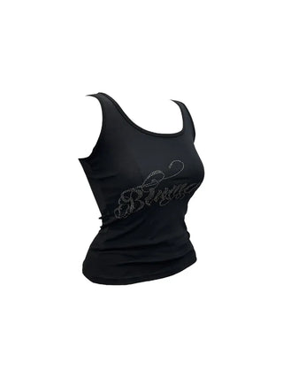 Marie y2k cubic lettering slim sleeveless