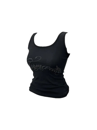 Marie y2k cubic lettering slim sleeveless