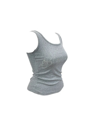 Marie y2k cubic lettering slim sleeveless