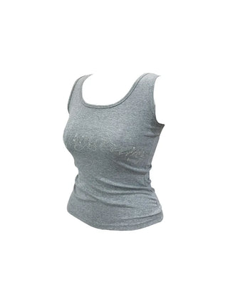 Marie y2k cubic lettering slim sleeveless