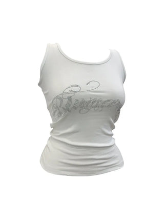 Marie y2k cubic lettering slim sleeveless