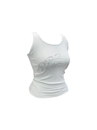 Marie y2k cubic lettering slim sleeveless