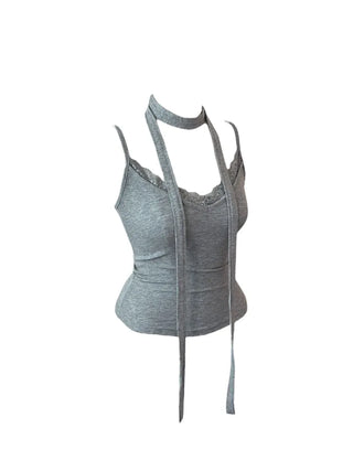 Vivian lace sleeveless muffler set