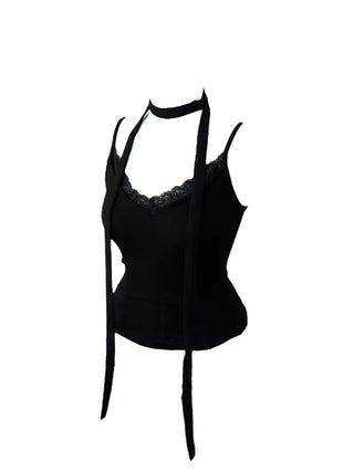 Vivian lace sleeveless muffler set