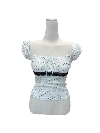 Doodoo dot lace top