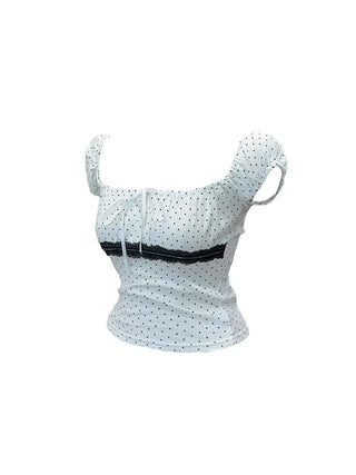 Doodoo dot lace top