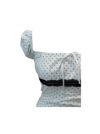 Doodoo dot lace top
