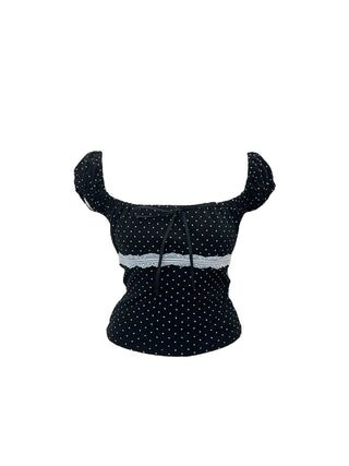 Doodoo dot lace top