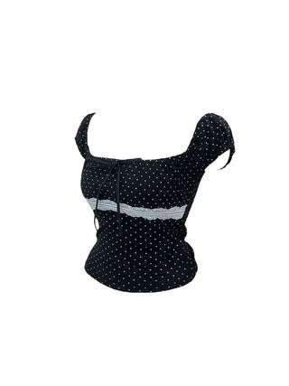Doodoo dot lace top
