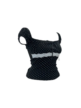Doodoo dot lace top