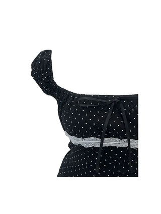 Doodoo dot lace top