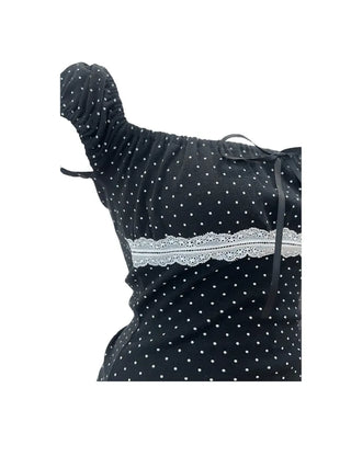 Doodoo dot lace top