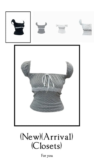 Doodoo dot lace top