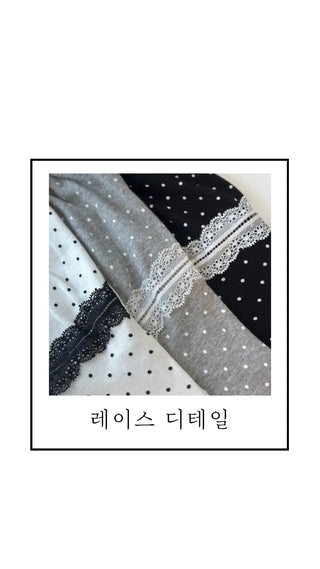 Doodoo dot lace top