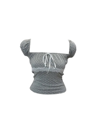 Doodoo dot lace top