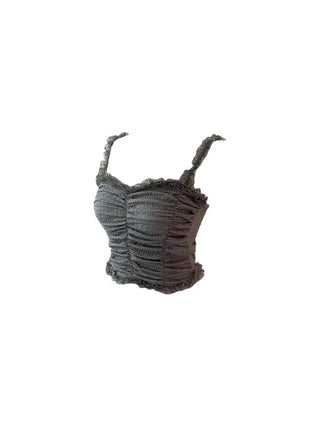 Popo Laces Shirring Sleeveless