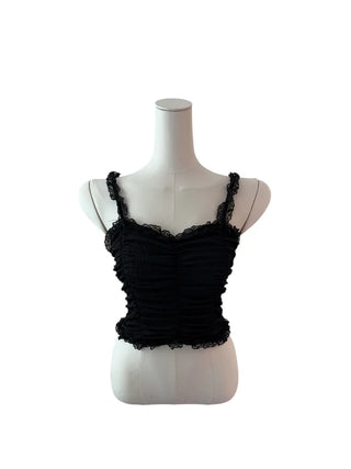 Popo Laces Shirring Sleeveless