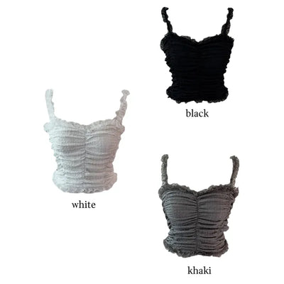 Popo Laces Shirring Sleeveless