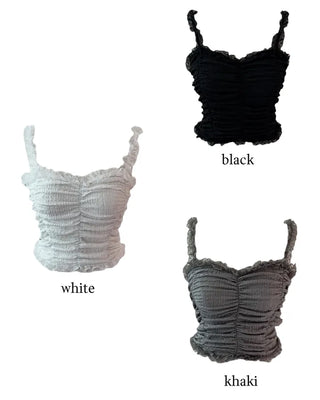 Popo Laces Shirring Sleeveless