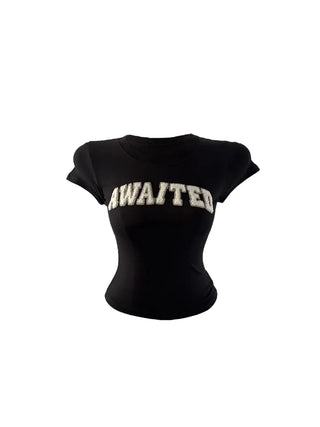 Cough patch lettering cropped T