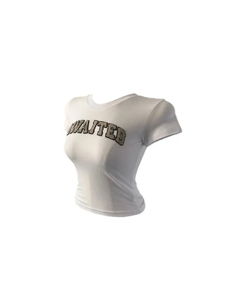 Cough patch lettering cropped T