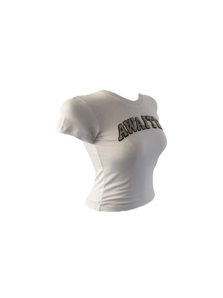 Cough patch lettering cropped T