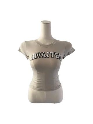 Cough patch lettering cropped T