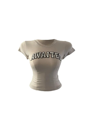 Cough patch lettering cropped T