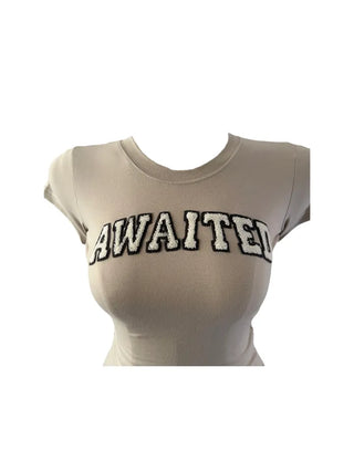 Cough patch lettering cropped T