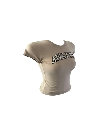 Cough patch lettering cropped T