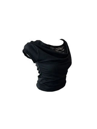 Hidden lace drape T